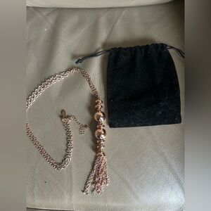 Joan Rivers Gold Tone Long Layering Tassel Necklace